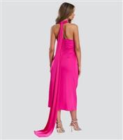 Women's Pink Satin Midi Dress Finding Friday New Look