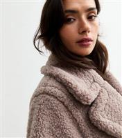 Women's Tall Mink Fleece Coat New Look