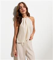 Women's White Wrap Front Cami New Look
