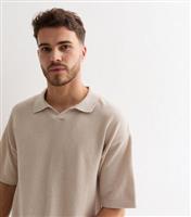 Men's Stone Knit Polo Shirt Jack & Jones New Look