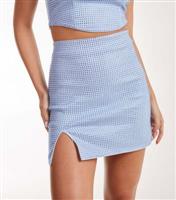 Women's Blue Rhinestone Mini Skirt Pink Vanilla New Look