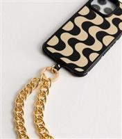 Gold Chunky-Chain Crossbody Phone Strap New Look