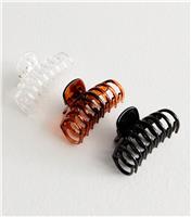 3 Pack Small Banana Hair Claw Clips New Look