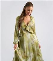 Women's Green Ruffle-Trim Maxi Dress Urban Bliss New Look