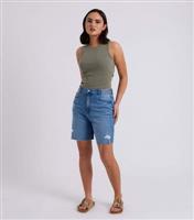 Women's Green Ribbed Racer Vest Top Urban Bliss New Look