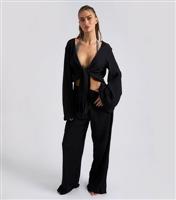 Women's Crinkle Beach Trousers Urban Bliss New Look