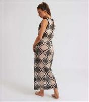 Women's Monochrome Knitted Maxi Dress Urban Bliss New Look