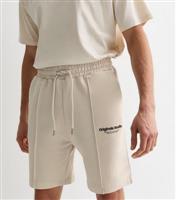 Men's Off White Regular Logo Sweat Shorts Jack & Jones New Look