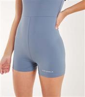 Women's Blue Cross Back Unitard Pink Vanilla New Look