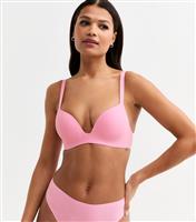 Women's Pink Comfort Smooth Push Up Bra New Look
