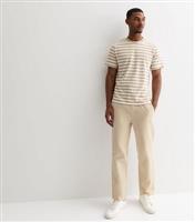 Men's Stone Relaxed Cotton Linen Blend Trousers Only and Sons New Look