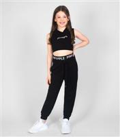 Girls' Black Logo Hooded Top Pineapple New Look