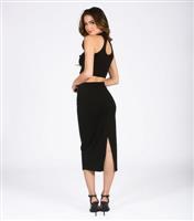 Women's Black High Waist Midi Skirt Pineapple New Look