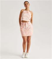 Women's Pink Tie Dye Halter Neck Top Urban Bliss New Look