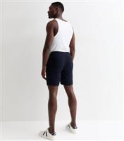 Men's Navy Linen-Blend Drawstring Shorts Only and Sons New Look