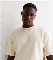 Men's Off-White Cotton Relaxed-Fit T-Shirt Only and Sons New Look