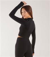 Women's Black Rib Double-Zip Crop Top Pink Vanilla New Look