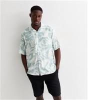 Men's Pale Blue Deer Print Short Sleeve Shirt Only and Sons New Look