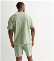 Men's Textured Jersey Drawstring Shorts New Look