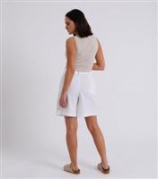 Women's White Linen-Blend Shorts Urban Bliss New Look