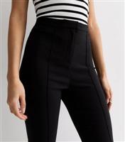Women's Black High Waist Flared Trousers New Look