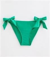 Women's Green Side-Tie Bikini Bottoms New Look