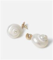 Freedom Gold Shell Drop Earrings Freedom Jewellery New Look