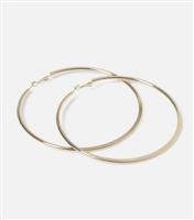 Muse Gold Large Thin Hoop Earrings New Look