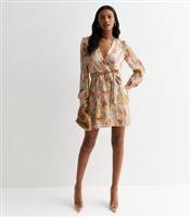 Women's Multicoloured Floral Chiffon Mini Dress Gini London New Look