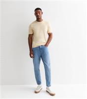 Men's Cream Regular Fine-Knit Short-Sleeve Top Jack & Jones New Look