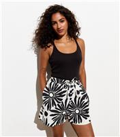 Women's Petite Black Stretch-Cotton Rib Vest Bodysuit New Look