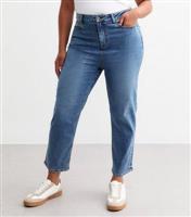 Women's Plus Size Blue Slim Leg Jeans Curves New Look
