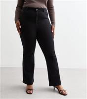 Women's Plus Size Black Bootcut Jeans Curves New Look