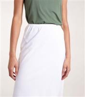 Women's White Bias Cut Midi Skirt Blue Vanilla New Look