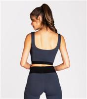 Women's Dark Grey Crop Tank Top Pineapple New Look