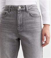 Women's Grey Hannah Ankle Grazer Straight Leg Jeans New Look