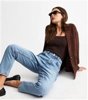 Women's Light Blue Hannah Ankle Grazer Straight Leg Jeans New Look