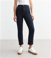 Women's Navy Hannah Ankle Grazer Straight Leg Jeans New Look