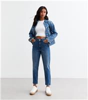 Women's Petite Blue Straight Jeans New Look