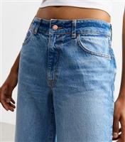 Women's Petite Blue Wide Leg Jeans New Look