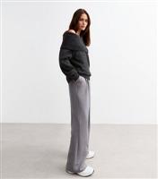 Women's Grey Wide Leg Trousers New Look