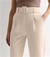 Women's Cream Tapered Trousers Gini London New Look