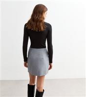 Women's Grey Split Hem Mini Skirt New Look