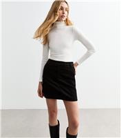 Women's Black Corduroy Mini Skirt New Look