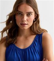 Women's Bright Blue Oversized Top Gini London New Look