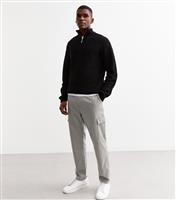 Men's Grey Slim Cargo Trousers New Look