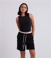 Women's Black Double Waist Bermuda Shorts Urban Bliss New Look