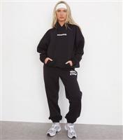 Women's Studio Black Oversized Joggers WKNDGIRL New Look