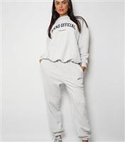 Women's Grey Cuffed Joggers WKNDGIRL New Look