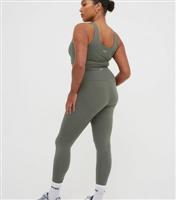 Women's Olive High Waist Leggings WKNDGIRL New Look